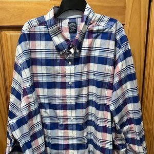 Brooks Brothers Plaid Button down 4XLT